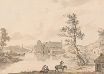 Askeaton apátság Limerick közelében, Írország, a Deel folyón